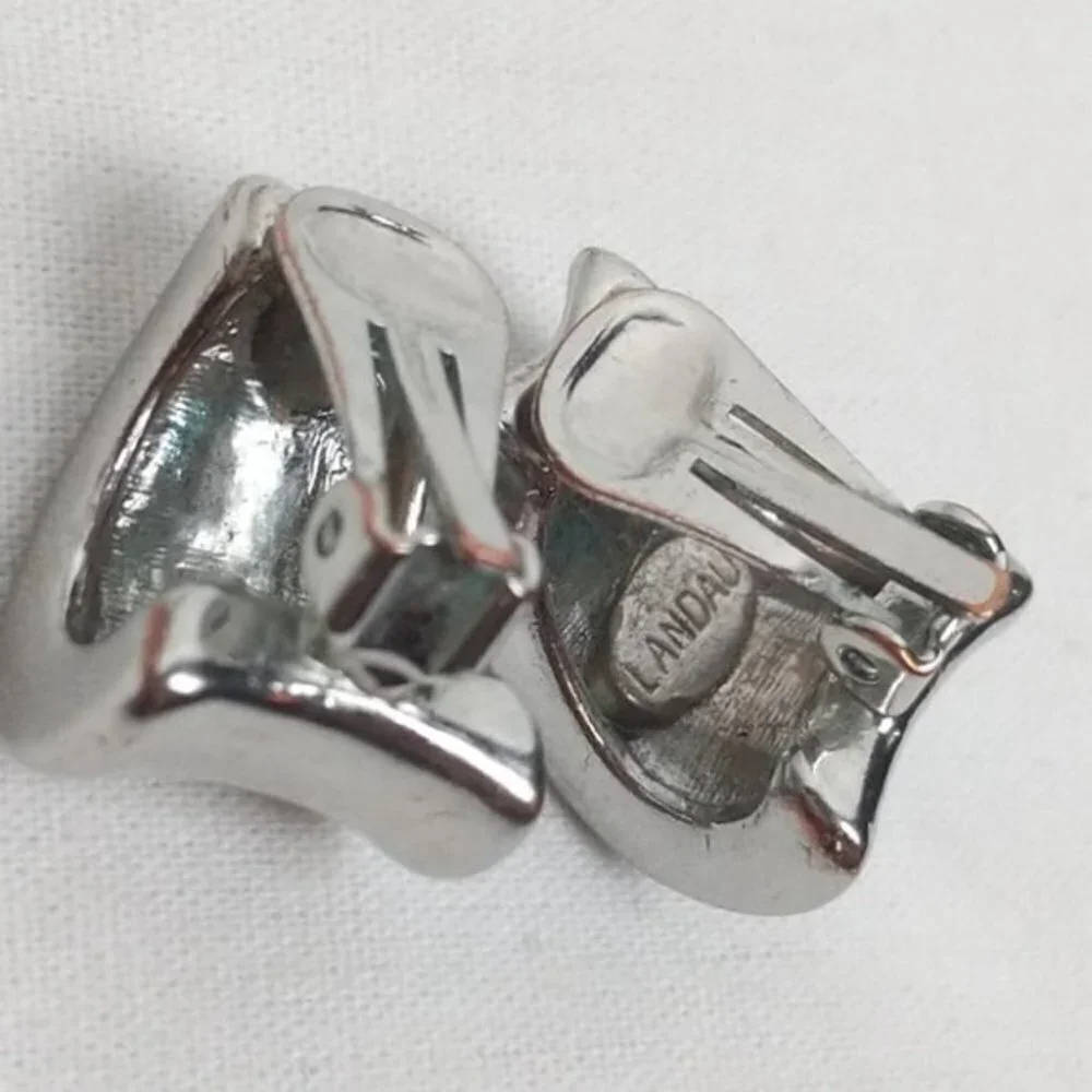 Landau Silver Men's Classic Cuff Links